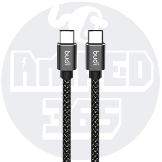 BUDI 65W Type-C to Type-C Fast Charge Braided Cable 2M/3M